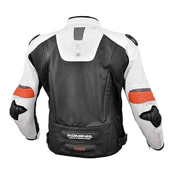 Komine パンチングレザージャケット 3XL プロテクター付き コミネ KOMINE バイク用 春夏 牛革 パンチング CEプロテクター 2
